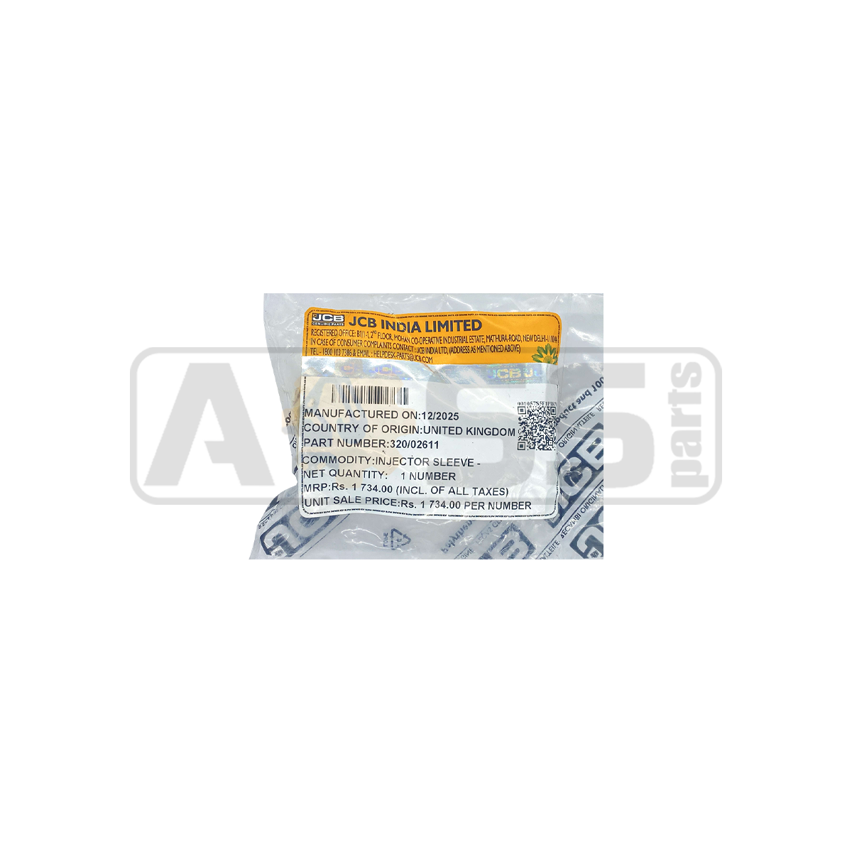 Стакан форсунки 320/02611 ИНДИЯ JCB