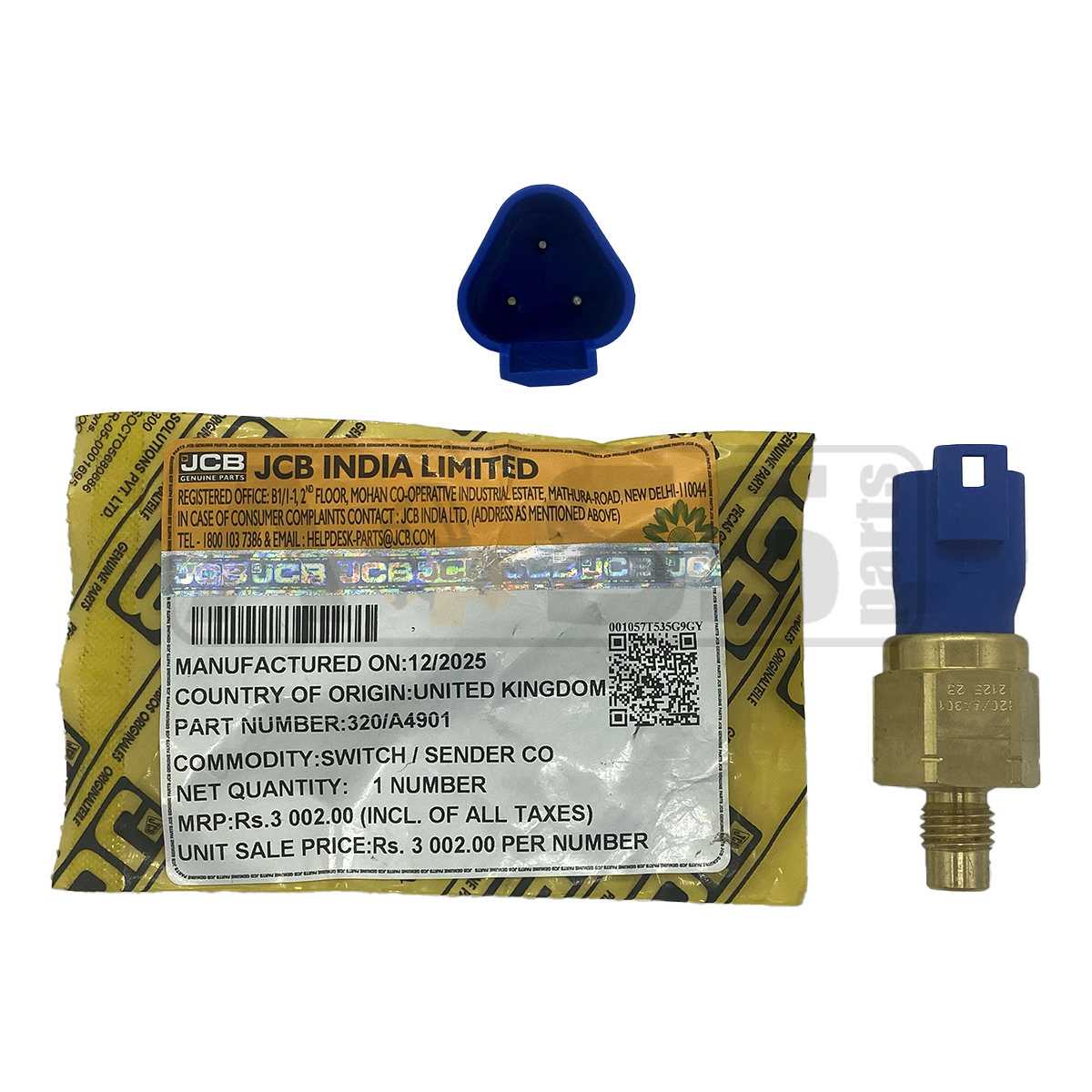 Датчик температуры двигателя SB синий 320/04588 320/A4901 JCB