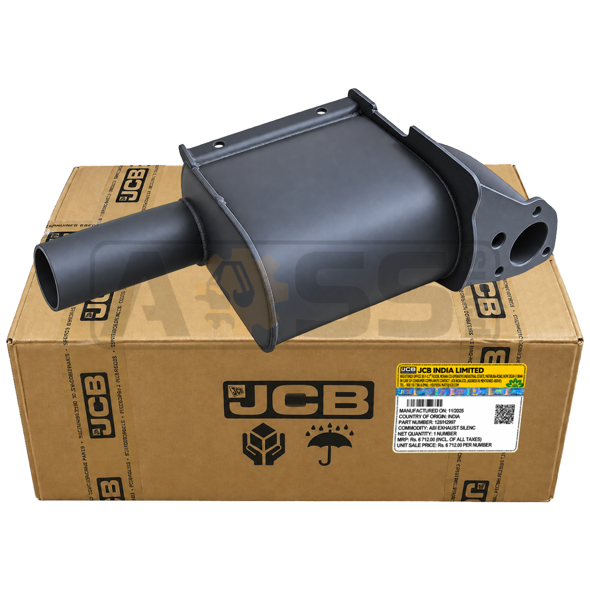 Глушитель (резонатор) после 2012г 128/C2478 128/H2997 400/X0059 JCB Оригинал